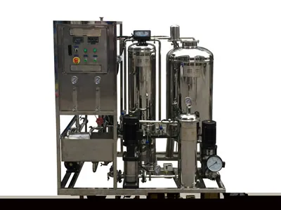 0.5 tons per hour 500L fully automatic RO pure water equipment with source water tank pure water tank