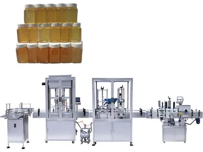 Automatic paste filling capping labeling machine packing line